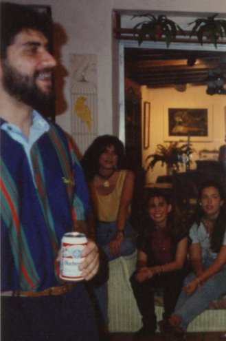 1994 Picture of Danny enjoying a beer as he
hangs out with friends